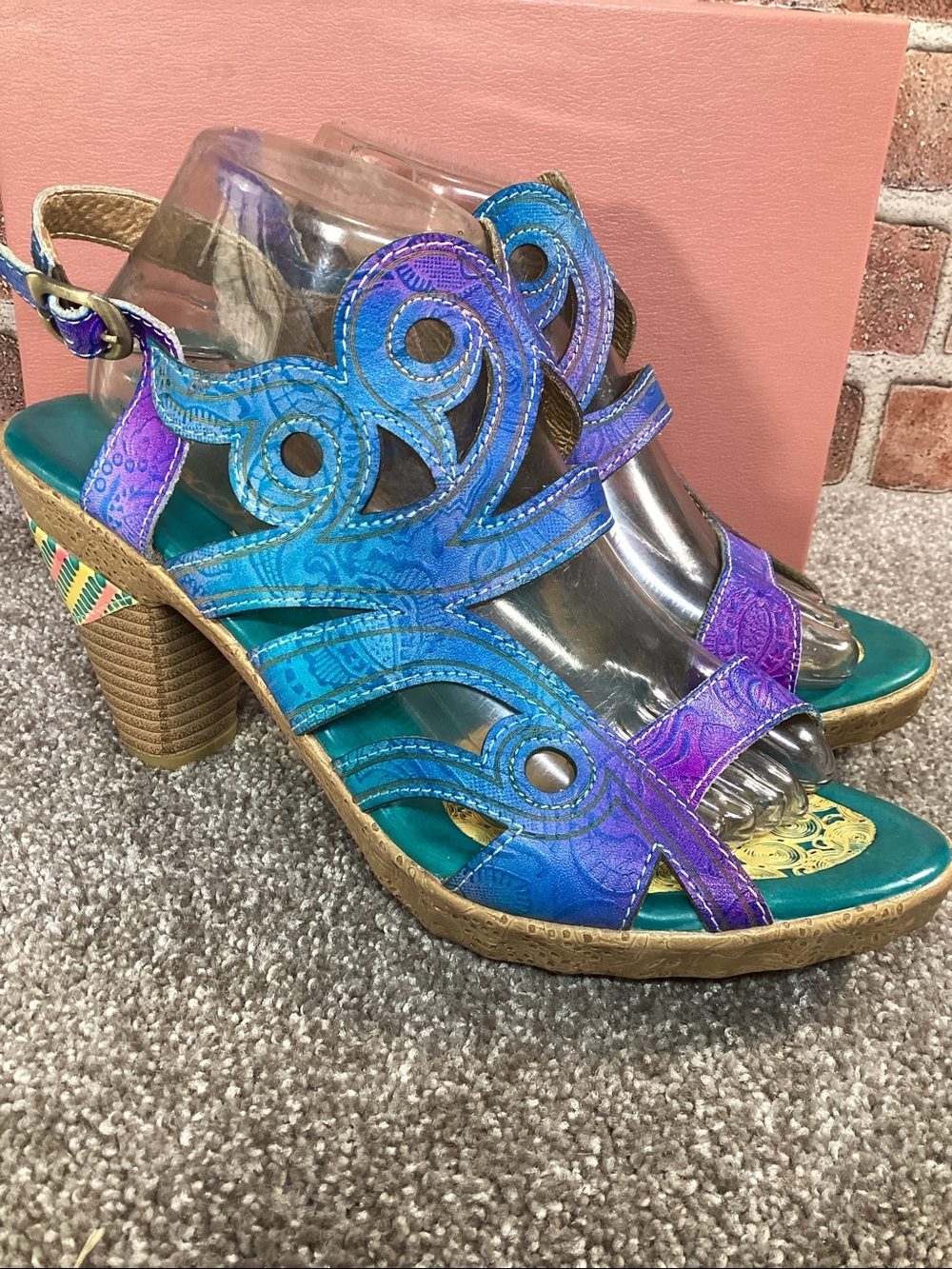 Socofy women’s bohemian heeled Sandals size 42 eu size 11-11.5 US - Picture 3 of 8